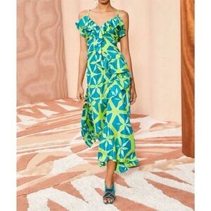 Ulla Johnson Silk Zoya Midi Slip Dress Citrine New 0